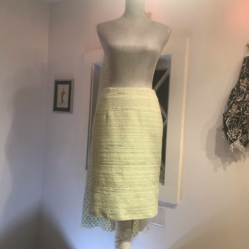 Luis Civit pale green skirt